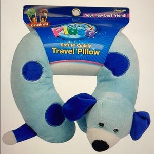 Cloudz Plush Animal Neck Pillow Blue Dog 🐶
